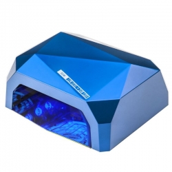 Lampa UV LED+CCFL 36W Timer + Sensor, Diamentowy Effekt Blue